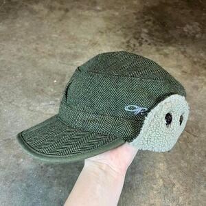 Outdoor research green herringbone fleece lined hat